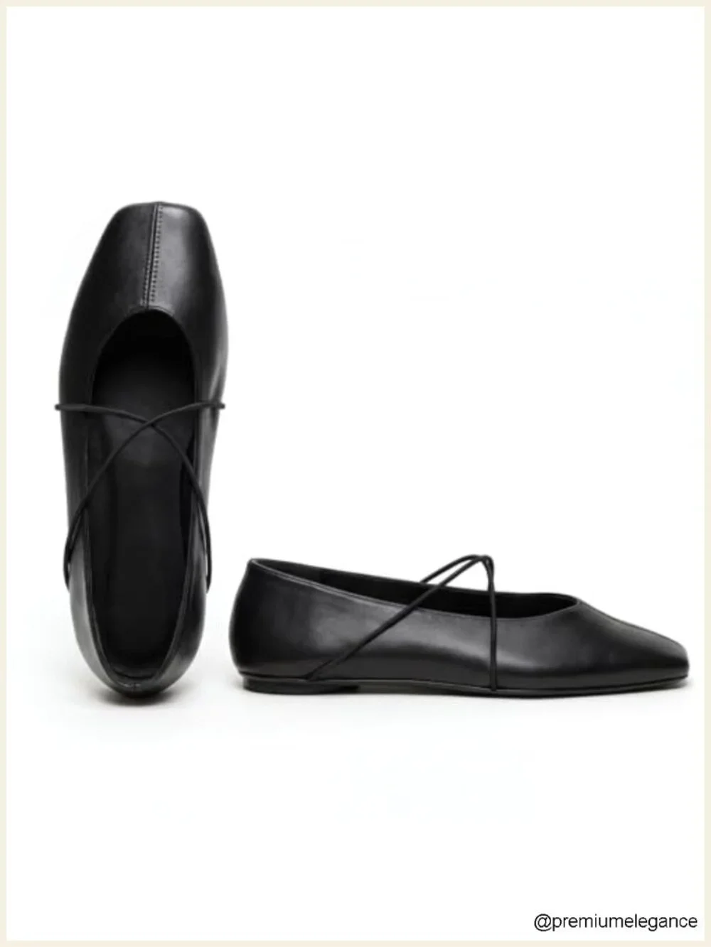 Ballet Flats Square Toe Criss Cross Strap Comfortable Dress Shoes for Office
